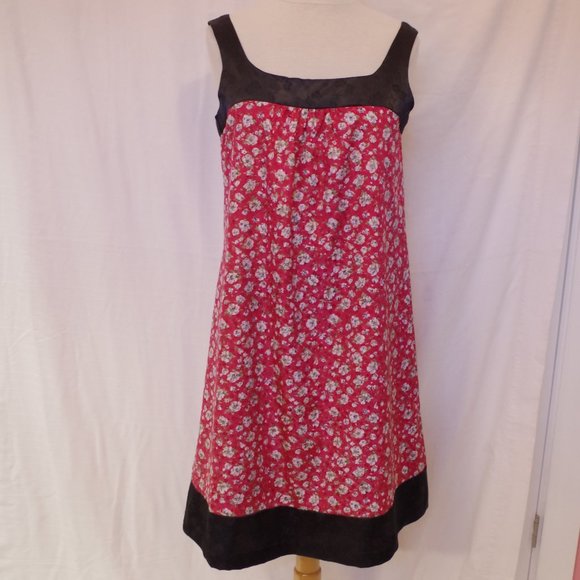 Handmade Floral Shift Satiny Dress NEW- Sz. M/L - Picture 2 of 5
